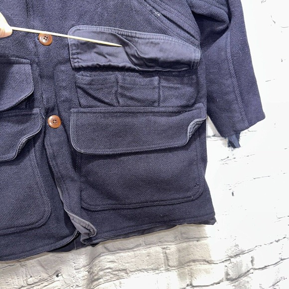 Polo Ralph Lauren Jacket Adult Medium Blue Mens Wool Pockets Casual - Picture 7 of 16